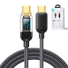 Kabel USB-C-kabel til hurtig opladning og dataoverførsel 100W 1,2 m sort