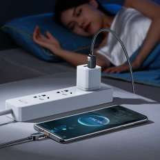 Cabo USB-C de cabo para carregamento rápido e transferência de dados 100W 1.2 M Preto