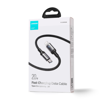Káblový vodič pre iPhone USB-C - Lightning A10 Series 20W 1.2m Čierna