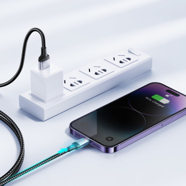 Kabelkabel für iPhone USB-C - Blitz A10 Serie 20W 1.2m Schwarz