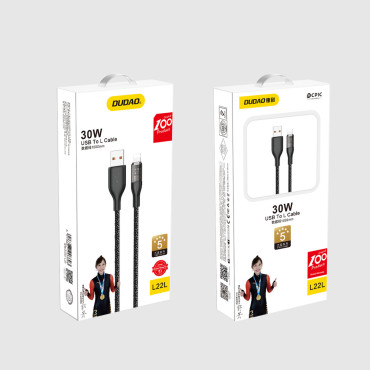 Kaabel kiire USB-laadimiskaabli jaoks - Lightning 30W 1M hall