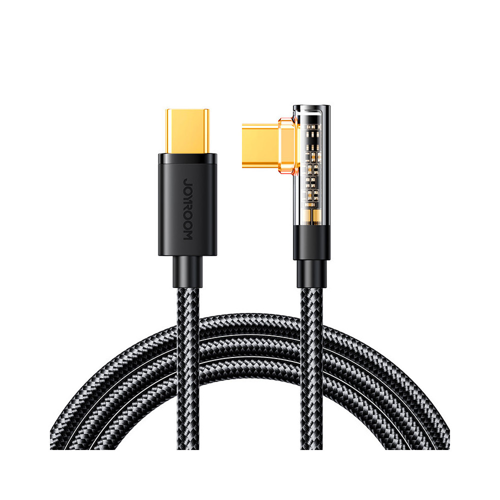 Cabo USB-C inclinado para carregamento rápido e transferência de dados 100 W 1.2m Preto