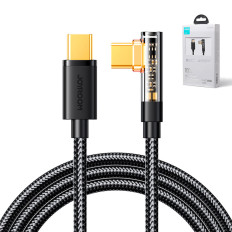 Nagnuta USB-C kabel za brzo punjenje i prijenos podataka 100W 1.2m Crna