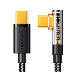 Cabo USB-C inclinado para carregamento rápido e transferência de dados 100 W 1.2m Preto