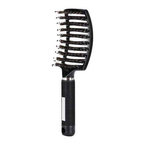 ACTIVESHOP Haarbürste O-13 Professionelle Nylonbürste in Schwarz, 24 cm — Vorderansicht
