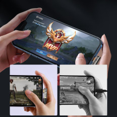 Winkel-iPhone-Blitzkabel - USB-C für das schnelle Ladegerät 20W 1.2m Schwarz