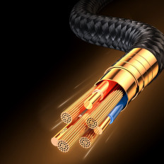 Vinklad USB-C-kabel - USB för snabb lastning och dataöverföring 3a 1.2m svart
