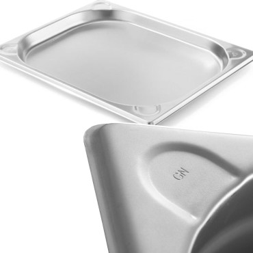 Conteneur GN 1/2 en acier Kitchen Line hauteur 20 mm - Hendi 806302