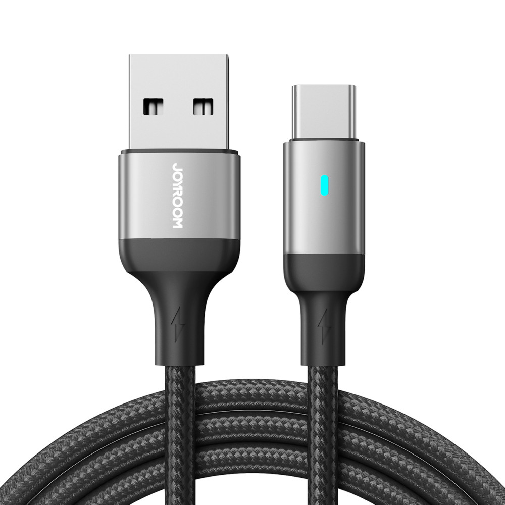 Καλώδιο καλωδίου USB - USB-C για γρήγορη φόρτιση A10 Series 3A 1.2m μαύρο