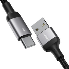 Kabelio USB kabelis - USB-C greito įkrovimo A10 serijos 3A 1.2m juoda