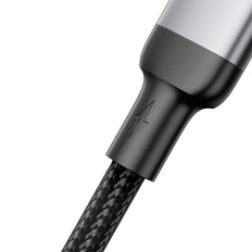 Kabelio USB kabelis - USB-C greito įkrovimo A10 serijos 3A 1.2m juoda