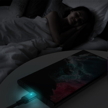 Kabeļu USB kabelis - USB-C ātrai uzlādēšanai A10 sērija 3a 1.2m Black