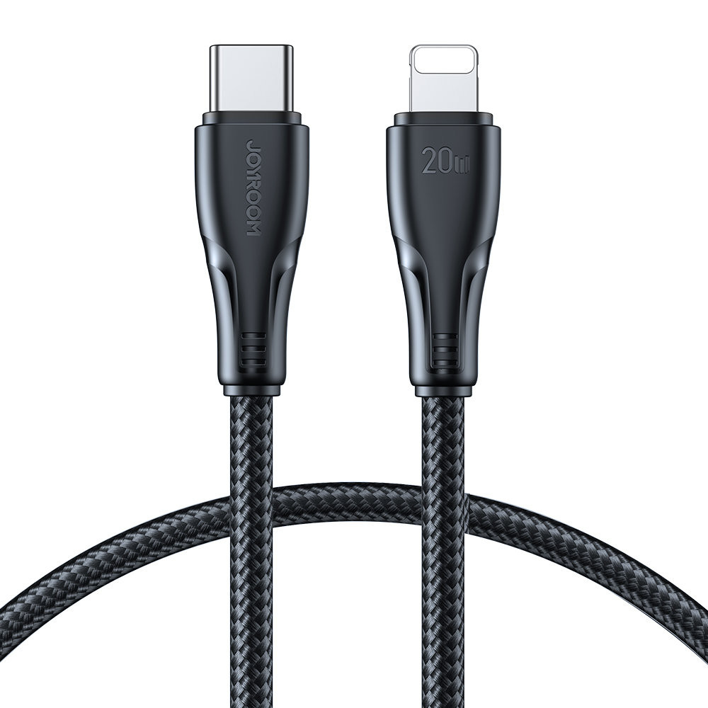 Kabeļu kabelis IPHONE pārsniegts sērija USB-C - Zibens 20W 1.2m Black