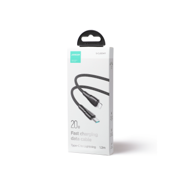 Kaapelikaapeli iPhone Surping Series USB-C - Lightning 20W 1.2m musta