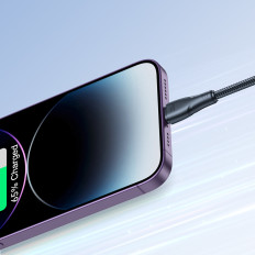 Kabeļu kabelis IPHONE pārsniegts sērija USB-C - Zibens 20W 1.2m Black