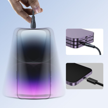 Kabelski kabel IPHONE SUPPASS SERIES USB-C - Lightning 20W 1.2m Črna