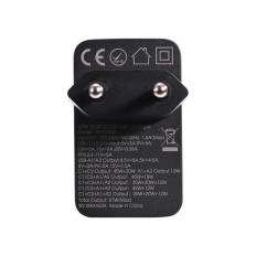 GAN 67W 2x USB 2x USB-C + USB-C kabelladdare 1.2m svart