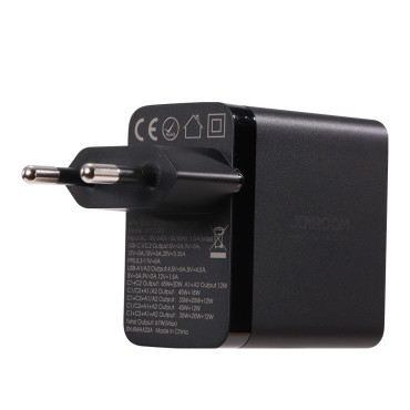 GAN 67W 2x USB 2x USB-C + USB-C kabelladdare 1.2m svart