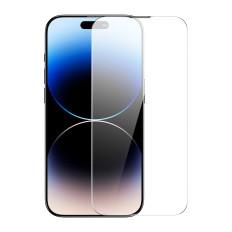 2x Μεγάλος γυαλί για το iPhone 14 Pro Max για ολόκληρη την οθόνη με μια ασπίδα μεγαφώνου 0.3mm