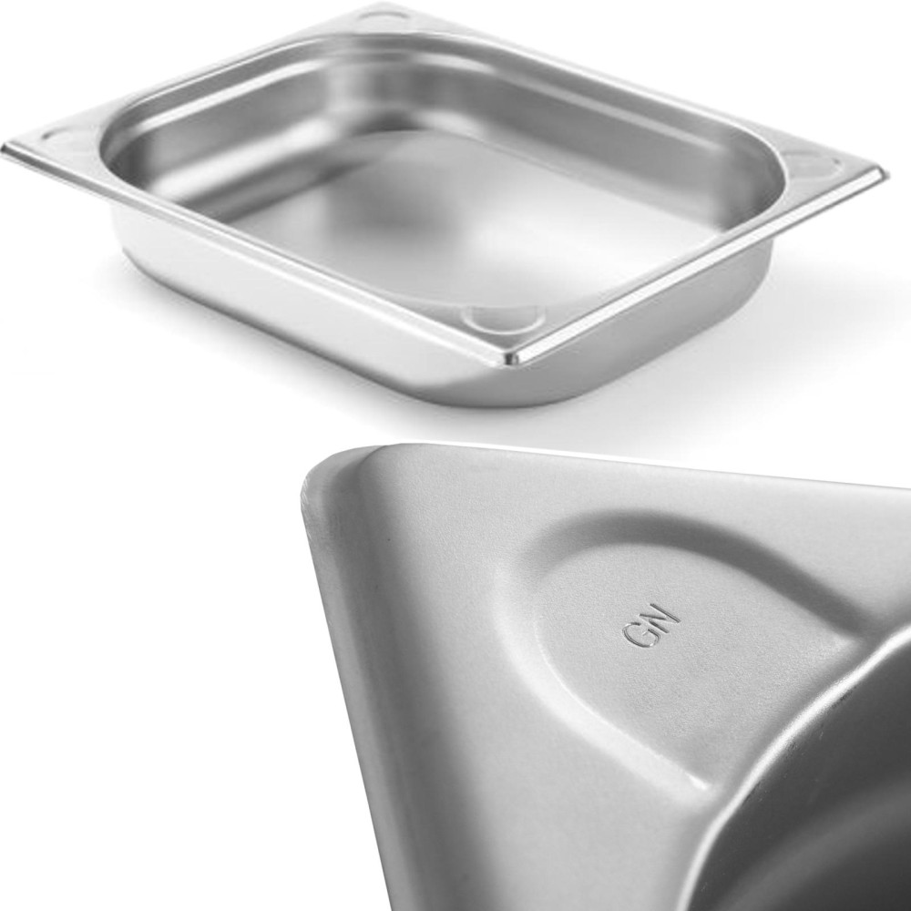 Contenedor GN 1/2 Línea de cocina de acero alto. 65 mm - Hendi 806326