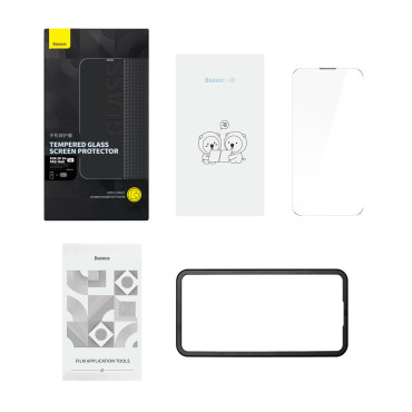 Kaljeno steklo za iPhone 14 PRO MAX za celoten zaslon s pokrovom zvočnika 0.3mm
