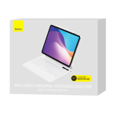 3in1 Tastatur mit Magnetkoffer und Ständer für iPad 10 10.9 '' weiß