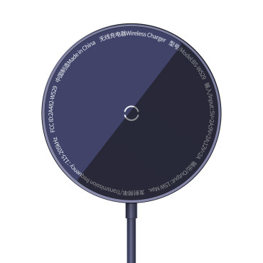 Carregador magnético magnético simples simples magsafe qi 15w roxo