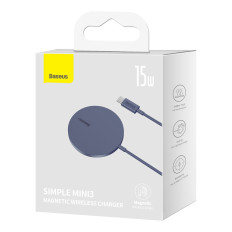 Carregador magnético magnético simples simples magsafe qi 15w roxo