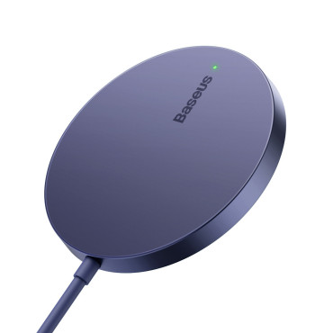 Carregador magnético magnético simples simples magsafe qi 15w roxo