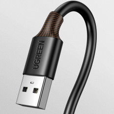 Elastīgs elastīgs kabelis USB 2.0 480MB / s 25cm melns kabelis