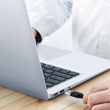 Ευέλικτο εύκαμπτο καλώδιο USB 2.0 480MB / s 25cm μαύρο καλώδιο