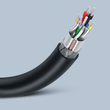 Fleksibel fleksibel kabel USB 2.0 480MB / s 3M svart kabel