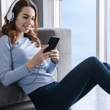 Cabo de áudio de cabo no slot USB-C - Mini Jack 3.5mm 1m cinza