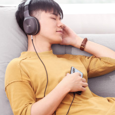Kabeļu audio kabelis USB-C slotā - mini ligzda 3.5mm 1m pelēks