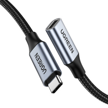 Slitesterkt USB-C-kabelforlengelseskabel 3.1 10 GB / s 1m grå
