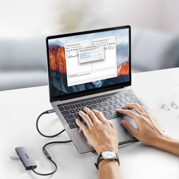 Slitesterkt USB-C-kabelforlengelseskabel 3.1 10 GB / s 1m grå