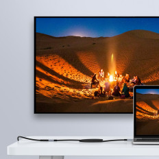 Slitesterkt USB-C-kabelforlengelseskabel 3.1 10 GB / s 1m grå