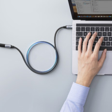 Slitesterkt USB-C-kabelforlengelseskabel 3.1 10 GB / s 1m grå