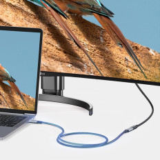 Slitesterkt USB-C-kabelforlengelseskabel 3.1 10 GB / s 1m grå
