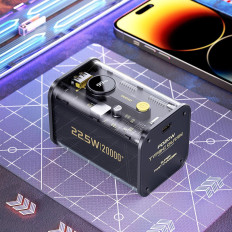 PowerBank K16Pro 20000mAh USB-A USB-C 22.5W PD Sort