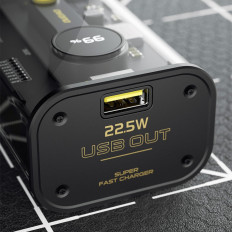 Powerbank K16 10000mAh USB-C USB-A 22.5W PD Sort