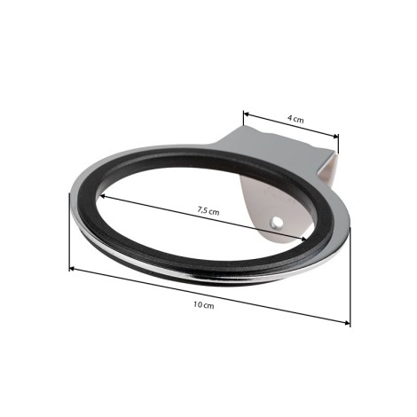 Porta phon da parete ACTIVESHOP q96 cromato — vista frontale