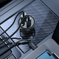 USB USB-C AUTOMATICKEJ KARTY PD3.1 140W + USB-C 1M kábla čierna
