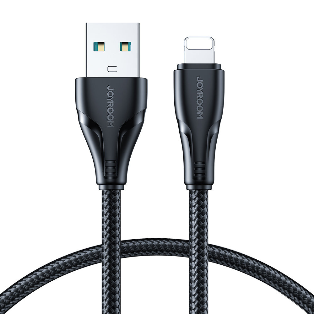 Kabeltråd for iPhone USB - Lightning 2.4A 0.25m svart