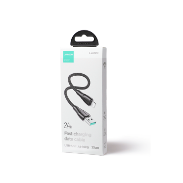 Kabelkabel für iPhone USB - Blitz 2.4A 0.25m Schwarz