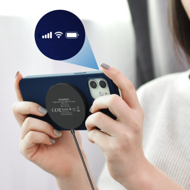 Indukcinis magnetinis įkroviklis "iPhone 15W Magsafe Black"