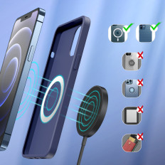 Indukcinis magnetinis įkroviklis "iPhone 15W Magsafe Black"