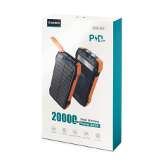 PowerBank Saules saules indukcija 200MAH PD QC Qi Orange