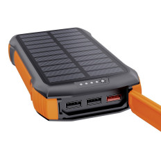 Powerbank solaire solaire induction 20000MAH PD QC QC QI Orange