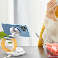3in1 Stand Indukcijska nakladalna postaja za iPhone AirPodS Pro Apple Oglejte si črno